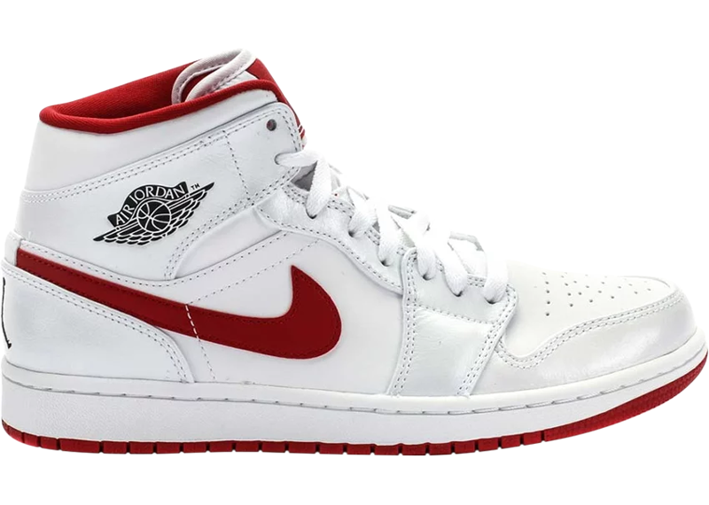 Air Jordan 1 Mid White Gym Red