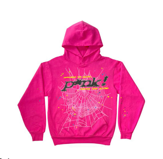 Sp5der P*NK Hoodie Pink
